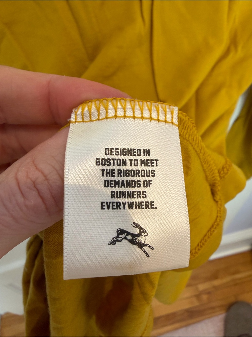 Tracksmith Women's Long-Sleeve Tee - Mustard - Picture 4 of 4